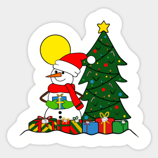 Sato Family Cute Snowman Christmas Sticker